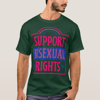 Support Biseual Rights LGBTQ Bi Ally Flag Rainbow T-Shirt