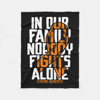 Support Blood Cancer Tee Family Leukemia Awareness Fleece Blanket