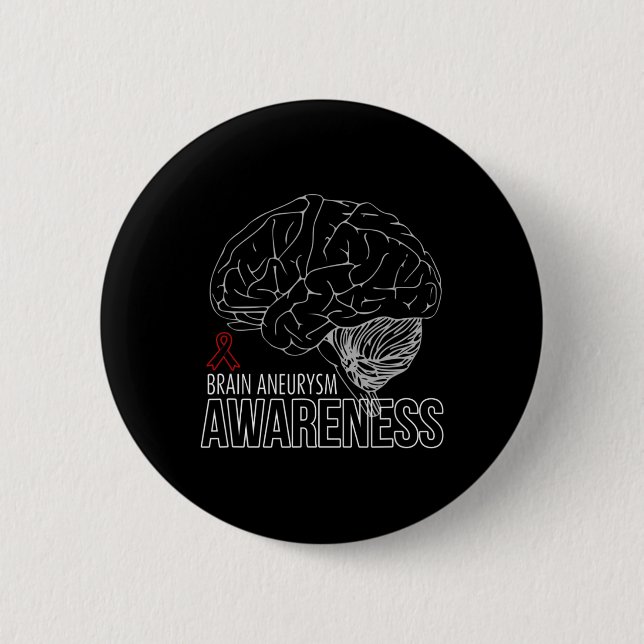 Support Brain Aneurysm Awareness 1 Button (Front)