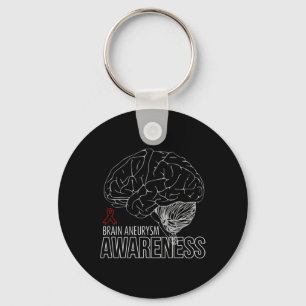 Support Brain Aneurysm Awareness 1 Keychain