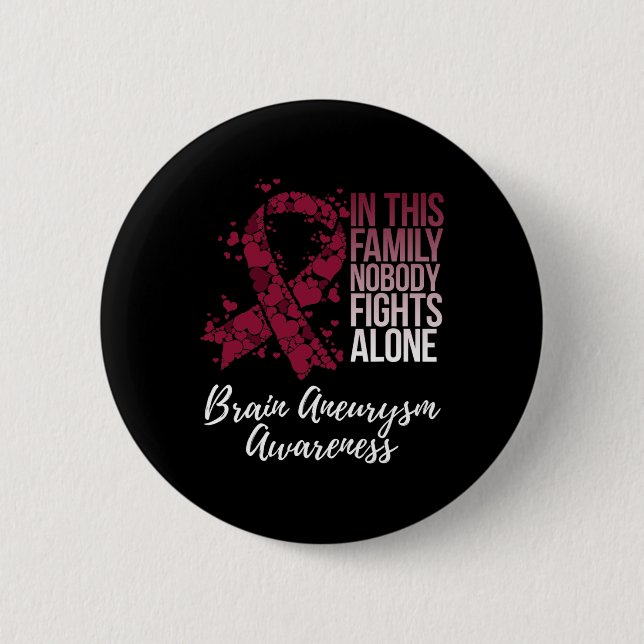 Support Brain Aneurysm Awareness  Button (Front)
