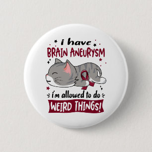 Support Brain Aneurysm Awareness Ribbon Gifts Button