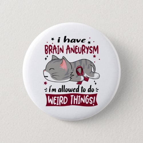 Support Brain Aneurysm Awareness Ribbon Gifts Button
