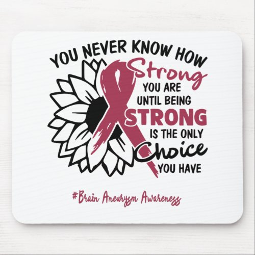 Support Brain Aneurysm Awareness Ribbon Gifts Mouse Pad