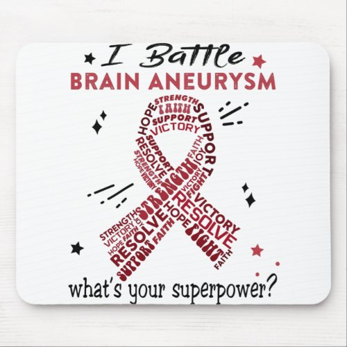 Support Brain Aneurysm Warrior Gifts Mouse Pad