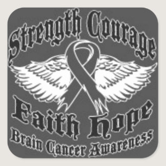 Support Brain Cancer awareness Square Sticker