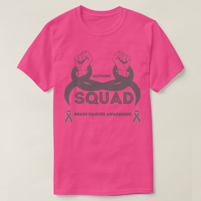 SUPPORT BRAIN CANCER AWERNESS SQUAD T-Shirt (Design Front)