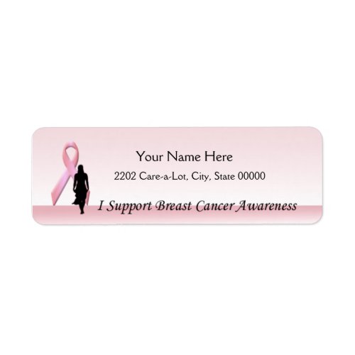 Support Breast Cancer Awareness Return Address 2 Label