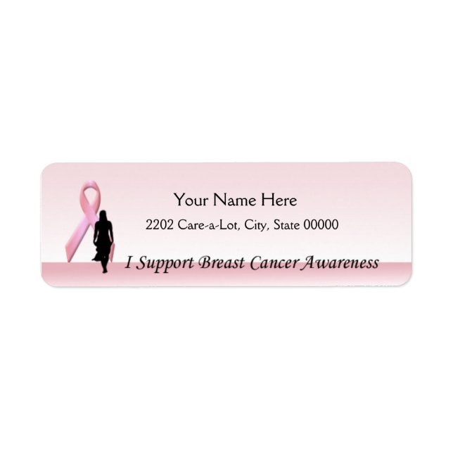 Support Breast Cancer Awareness Return Address 2 Label (Front)