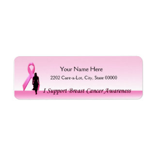 Support Breast Cancer Awareness Return Address 3 Label