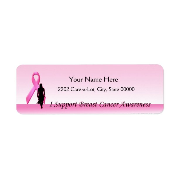 Breast Cancer Ribbon Return Address Labels | Zazzle