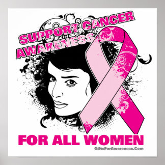 Support Breast Cancer Awareness - Women Poster