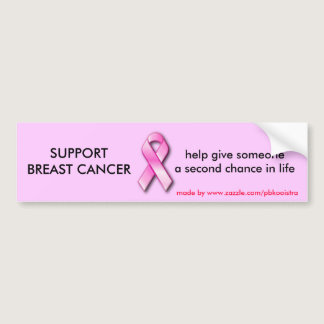 SUPPORT BREAST CANCER Bumper Sticker. Bumper Sticker