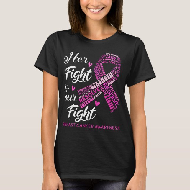 Support Breast Cancer Warrior Gifts T-Shirt (Front)