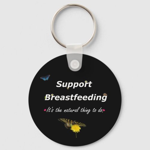 Support Breastfeeding nature design_2 Keychain