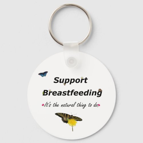 Support Breastfeeding nature design Keychain