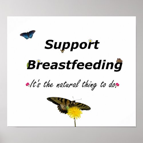 Support Breastfeeding nature design Poster