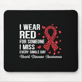 Support Butterflies I Wear Red For Heart Disease A Mouse Pad