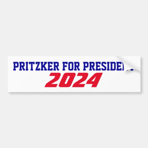 Support Campaign 2024 JB Pritzker for President  Bumper Sticker