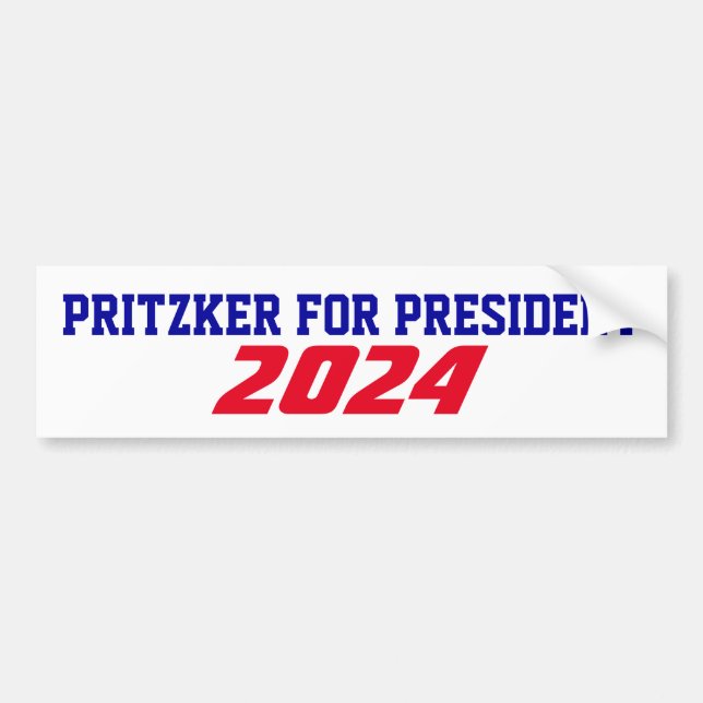 Support Campaign 2024 JB Pritzker for President  Bumper Sticker (Front)