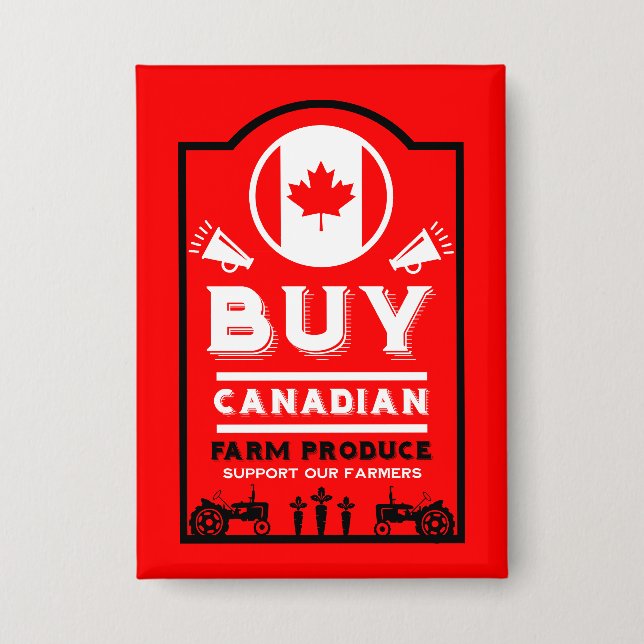 Support Canadian Farmers Button (Front)