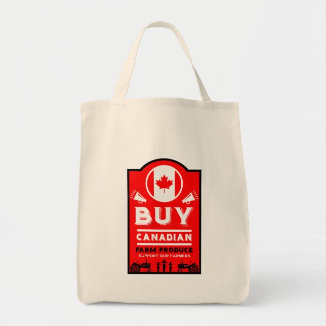 Support Canadian Farmers Tote Bag (Front)