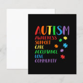 Support Care Acceptance Ally Autism Awareness (Front/Back)