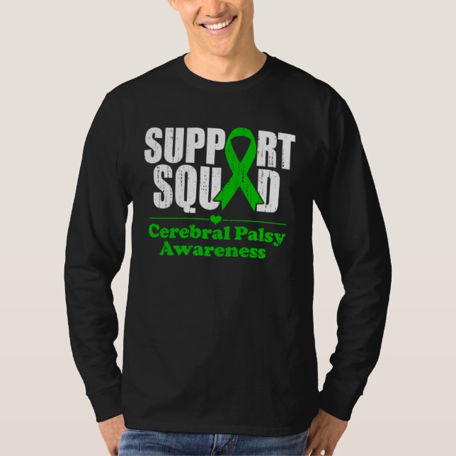 Support Cerebral Palsy Cp Awareness Month Green Ri T-Shirt (Front)