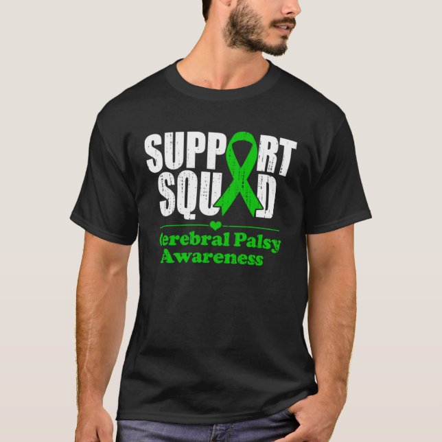 Support Cerebral Palsy Cp Awareness Month Green Ri T-Shirt (Front)