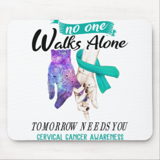 Support Cervical Cancer Awareness Ribbon Gifts Mouse Pad