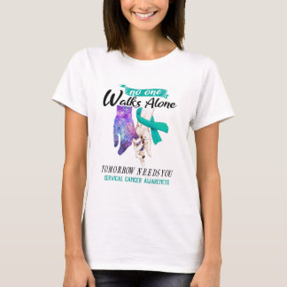 Support Cervical Cancer Awareness Ribbon Gifts T-Shirt