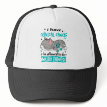 Support Cervical Cancer Awareness Ribbon Gifts Trucker Hat