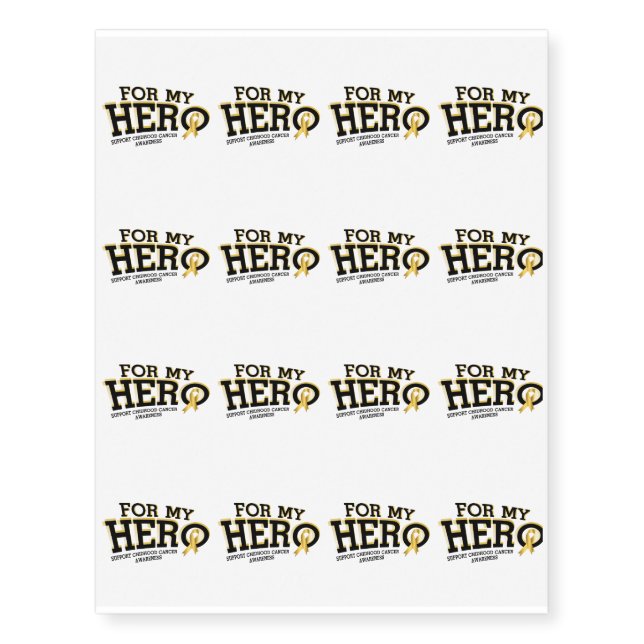 Support Childhood Cancer Awareness Temporary Tattoos (Front)