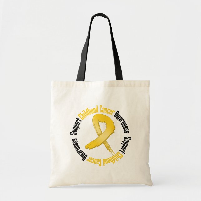 Support Childhood Cancer Awareness Tote Bag (Front)
