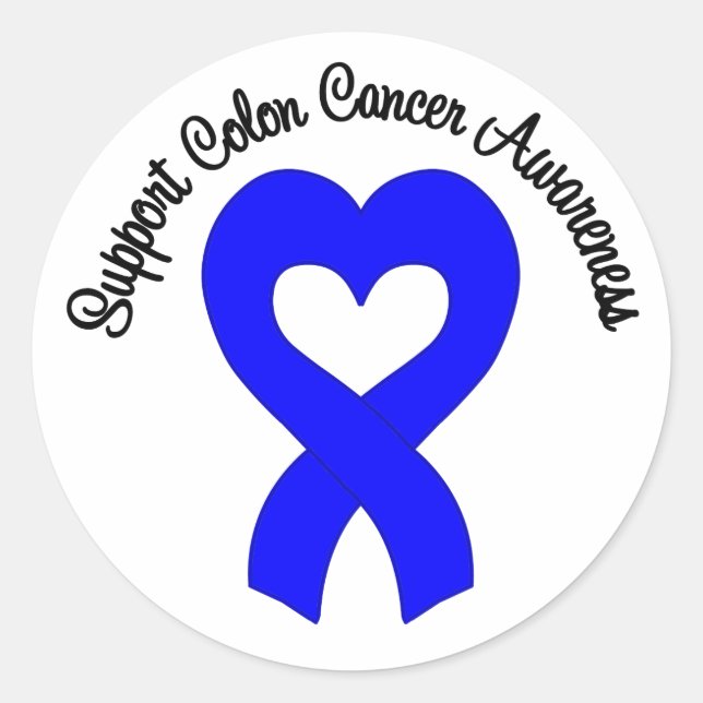 Support Colon Cancer Awareness Classic Round Sticker (Front)