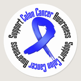 Support Colon Cancer Awareness Classic Round Sticker