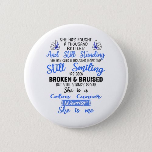 Support Colon Cancer Warrior Gifts Button