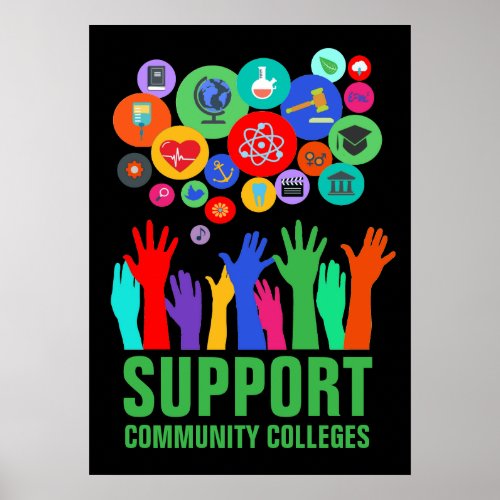 Support Community Colleges Access Education 20X28 Poster