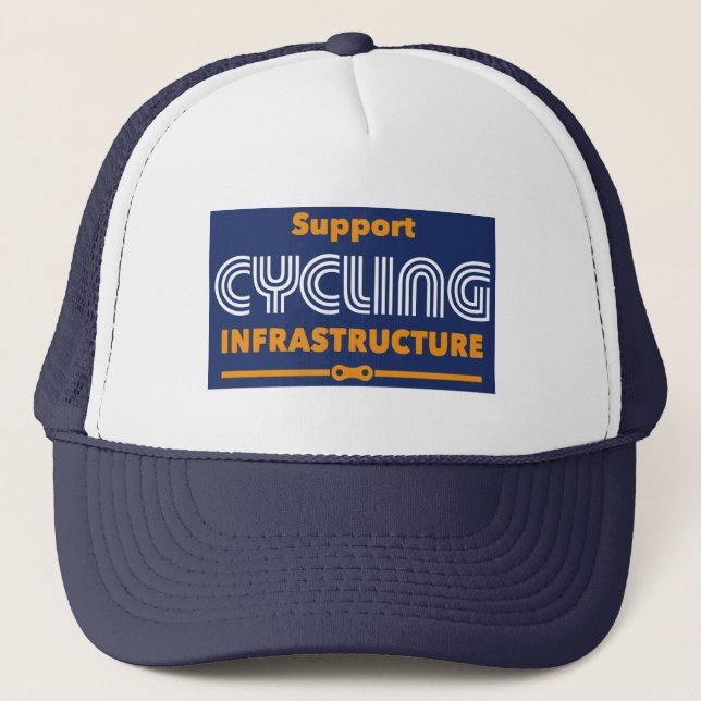 Support Cycling Infrastructure Trucker Hat (Front)