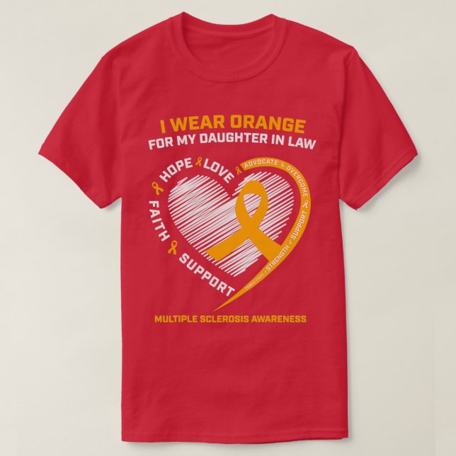 Support Daughter In Law Gift Multiple Sclerosis Aw T-Shirt (Design Front)