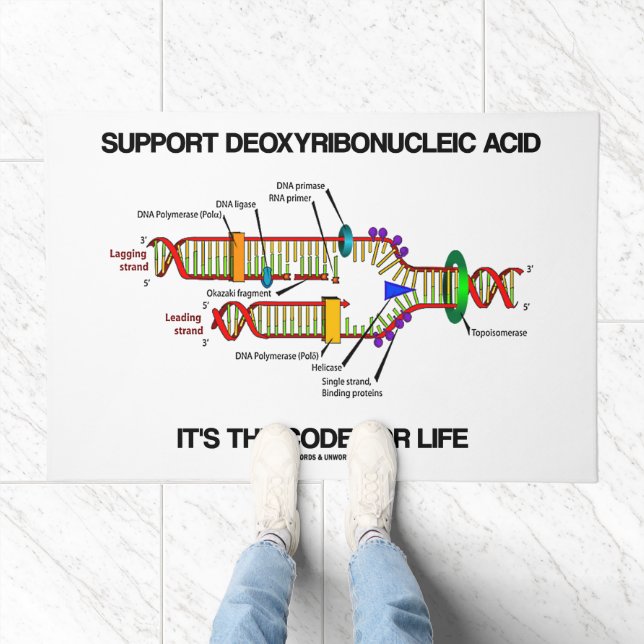 Support Deoxyribonucleic Acid It's The Code Life Doormat (Indoor)