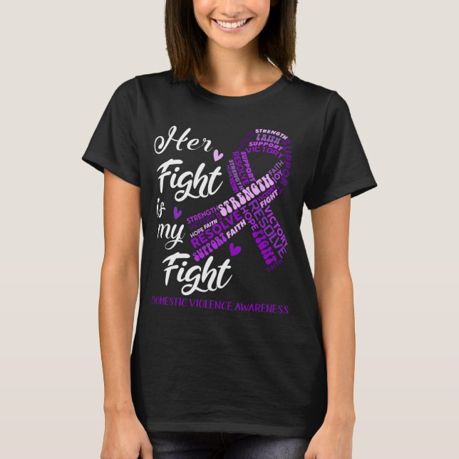 Support Domestic Violence Warrior Gifts T-Shirt (Front)