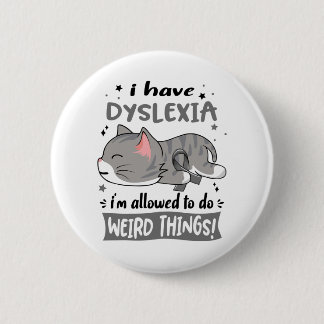 Support Dyslexia Awareness Ribbon Gifts Button