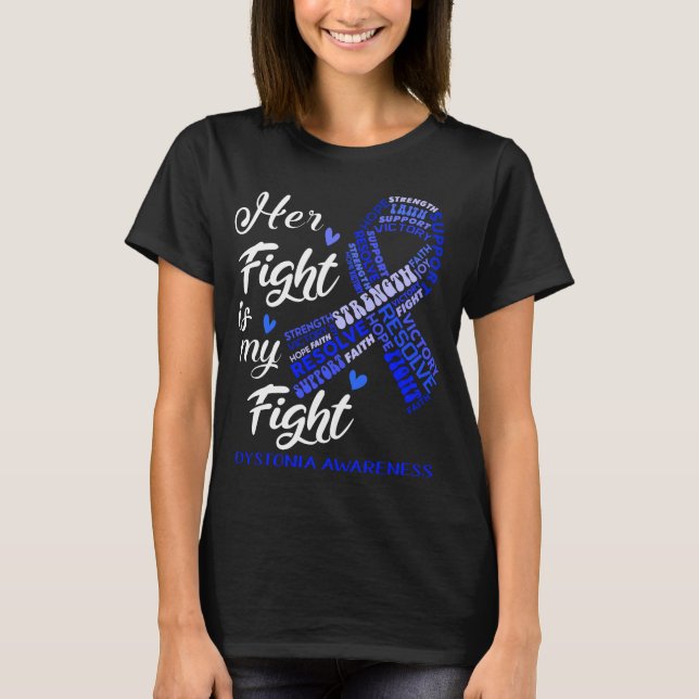 Support Dystonia Warrior Gifts T-Shirt (Front)