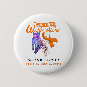 Support Endometrial Cancer Awareness Ribbon Gifts Button