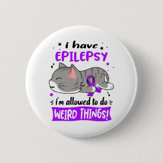Support Epilepsy Awareness Ribbon Gifts Button