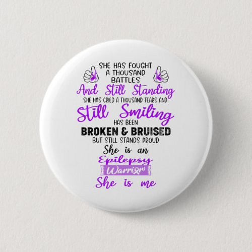 Support Epilepsy Warrior Gifts Button