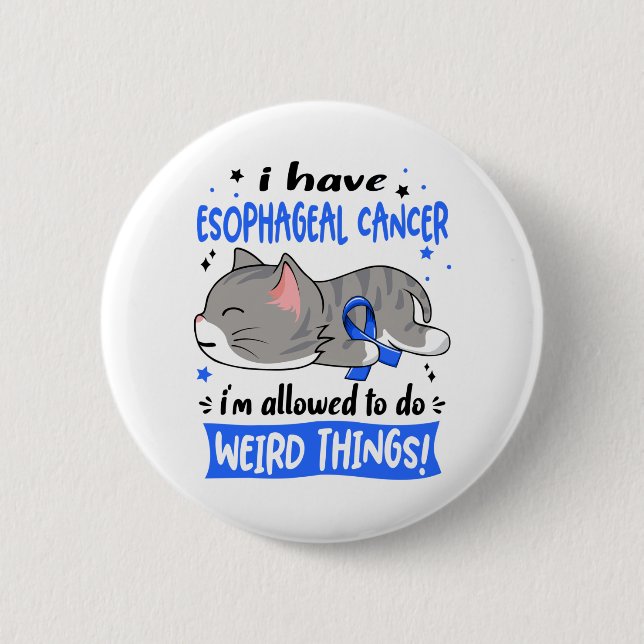 Support Esophageal Cancer Awareness Ribbon Gifts Button (Front)