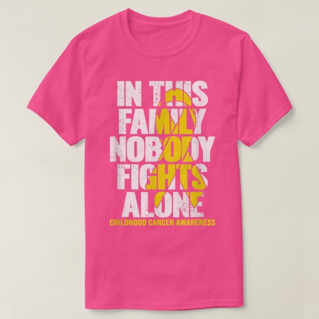 Support Family Childhood Cancer Awareness 3593 T-Shirt (Design Front)