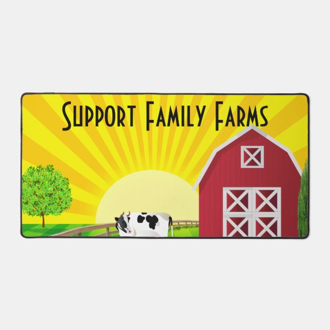 Support Family Farms Desk Mat (Front)